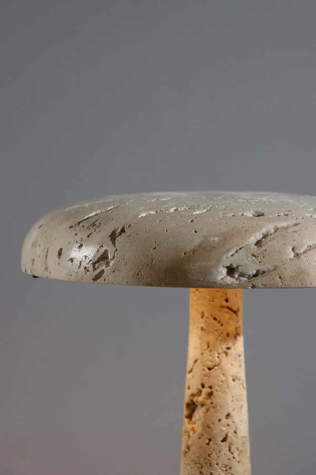 Kimberly marble table lamp in Beige Travertine, view 4
