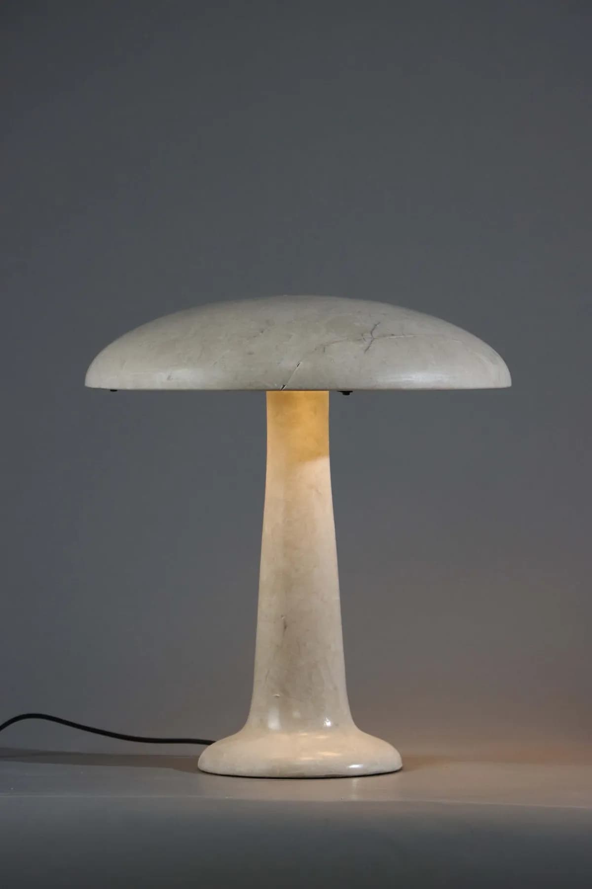 Kimberly marble table lamp in Pure Beige, view 5