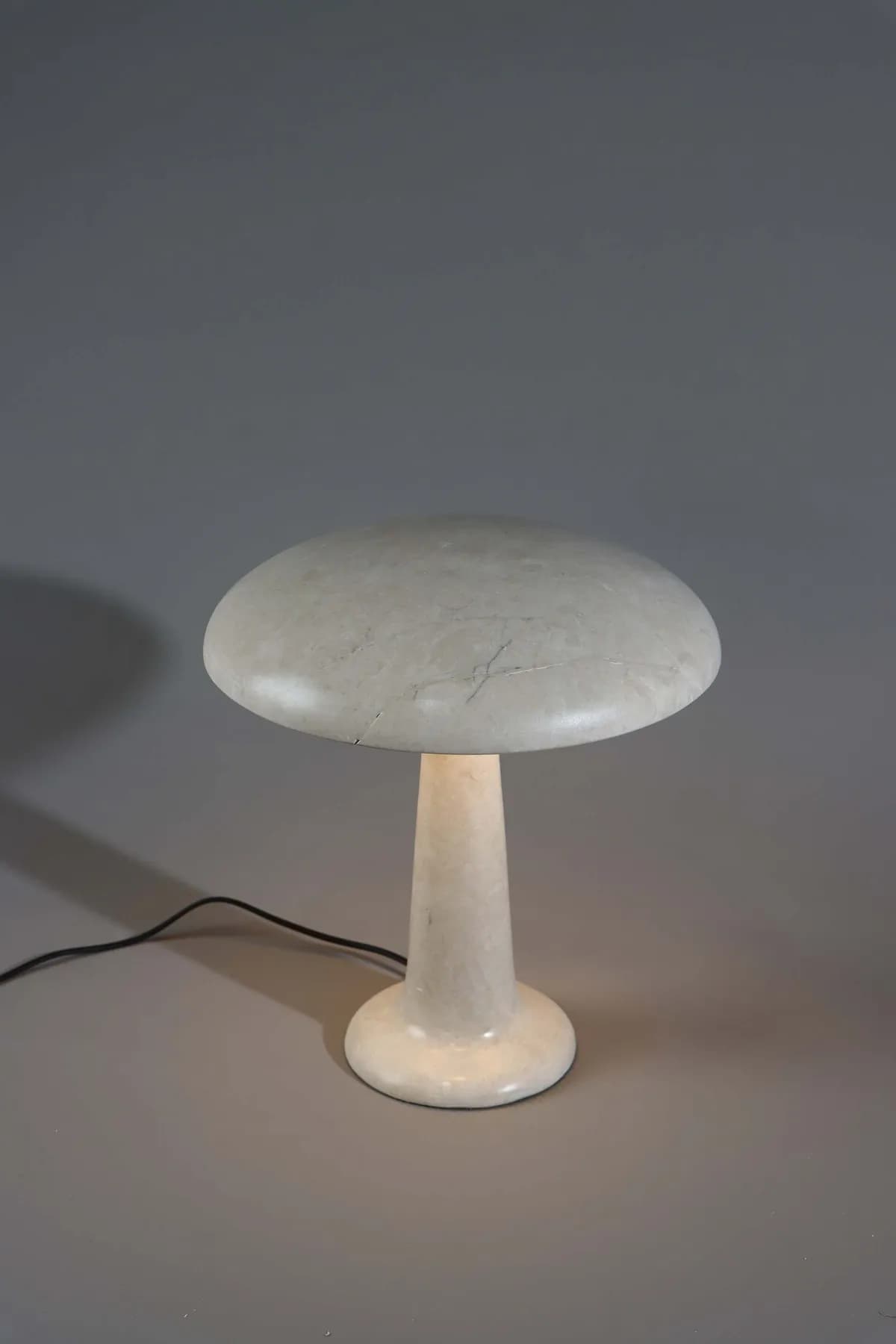 Kimberly marble table lamp in Pure Beige, view 6