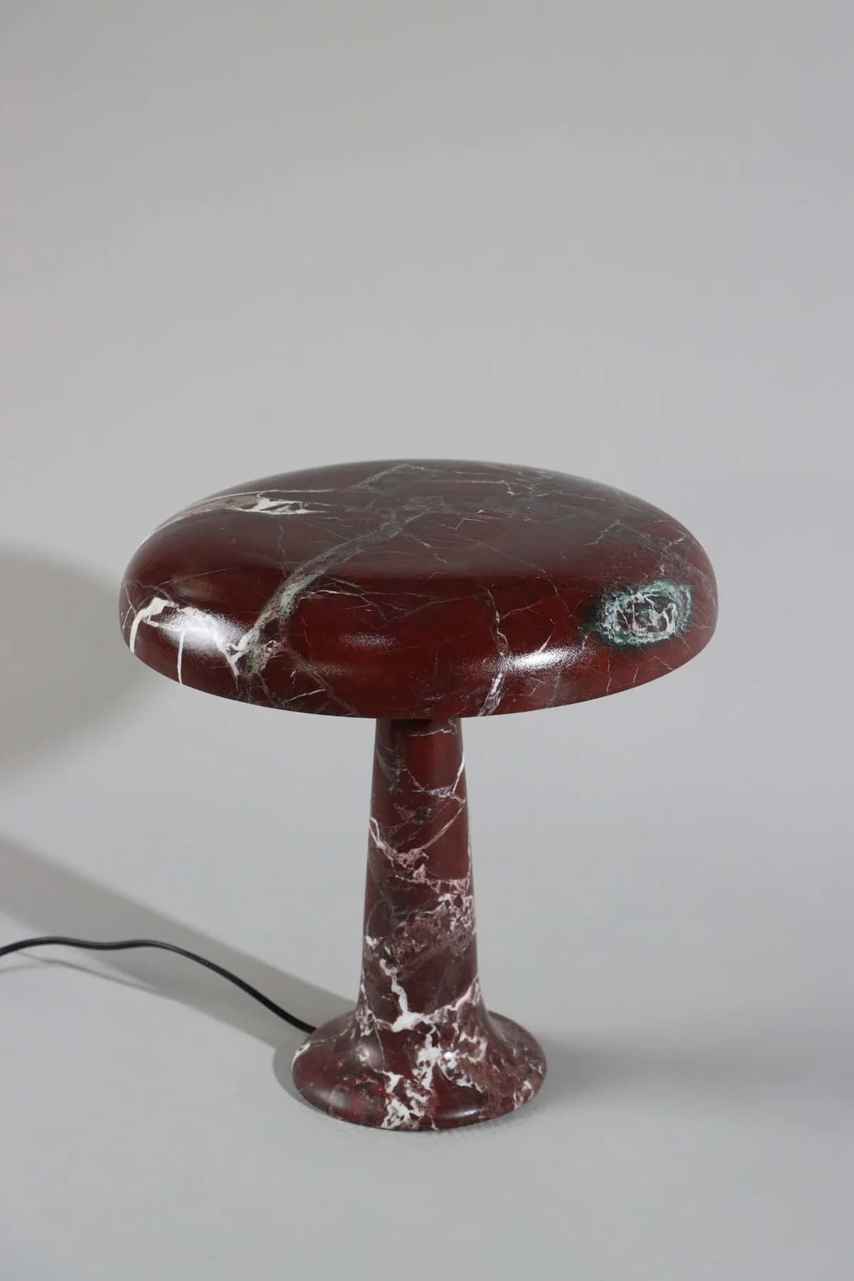 Kimberly marble table lamp in Rosso Levanto, view 2
