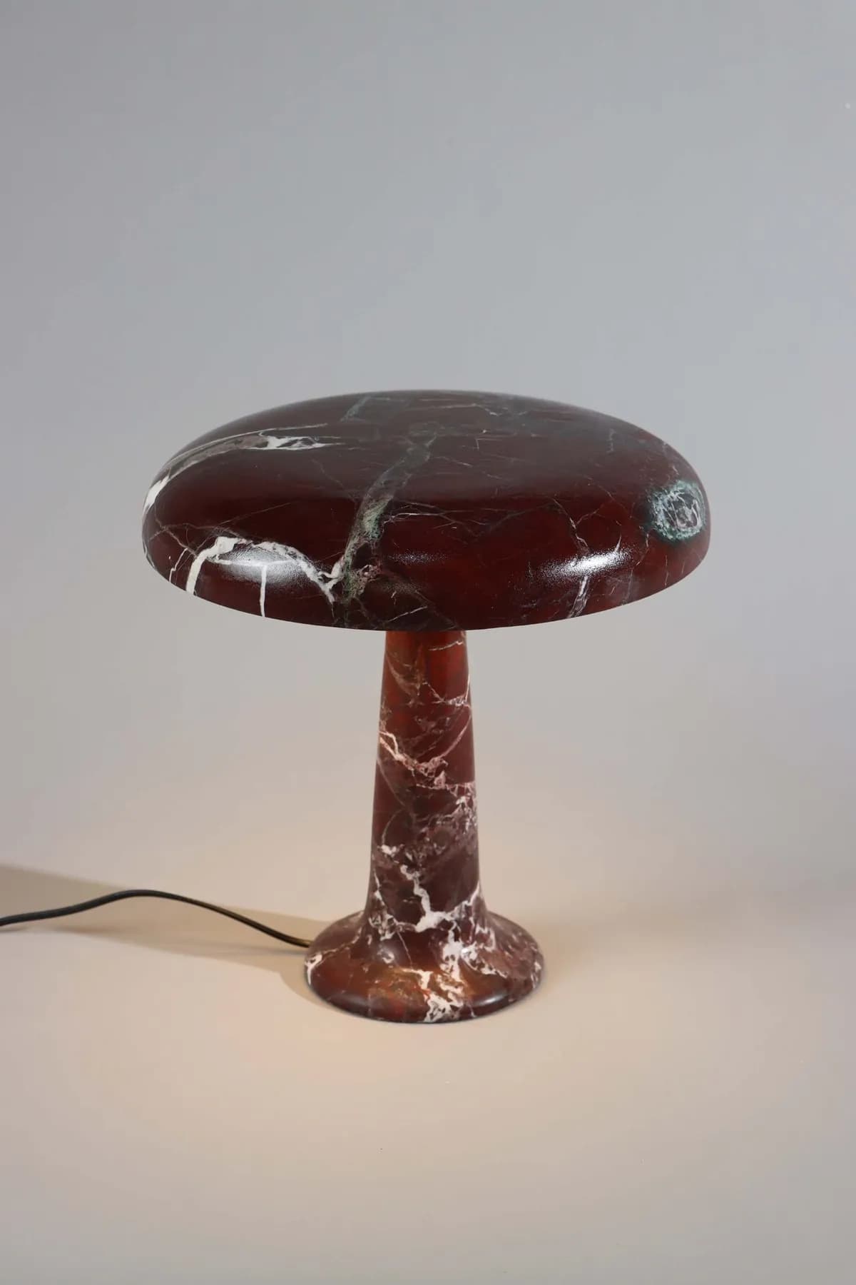 Kimberly marble table lamp in Rosso Levanto, view 4