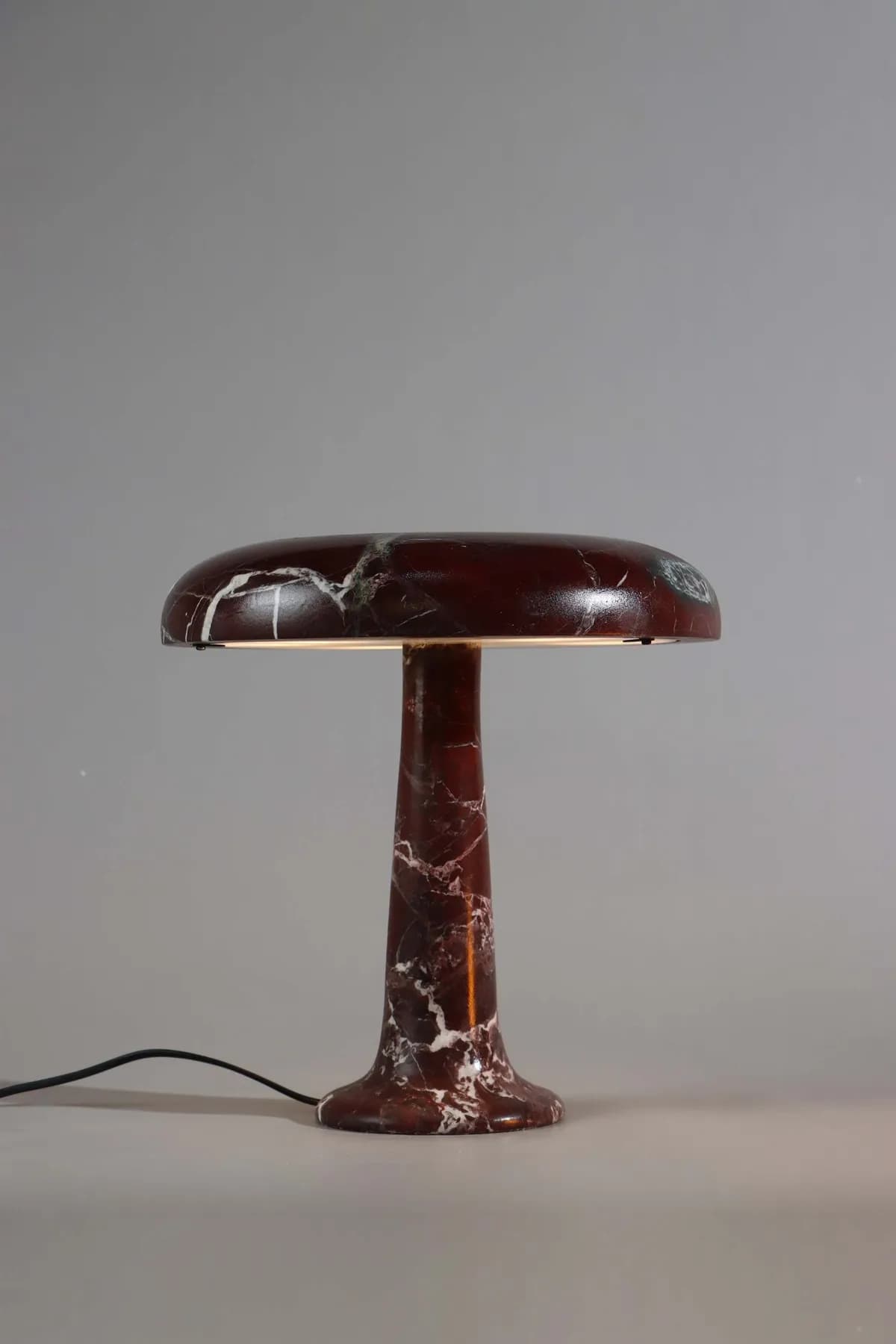 Kimberly marble table lamp in Rosso Levanto, view 5