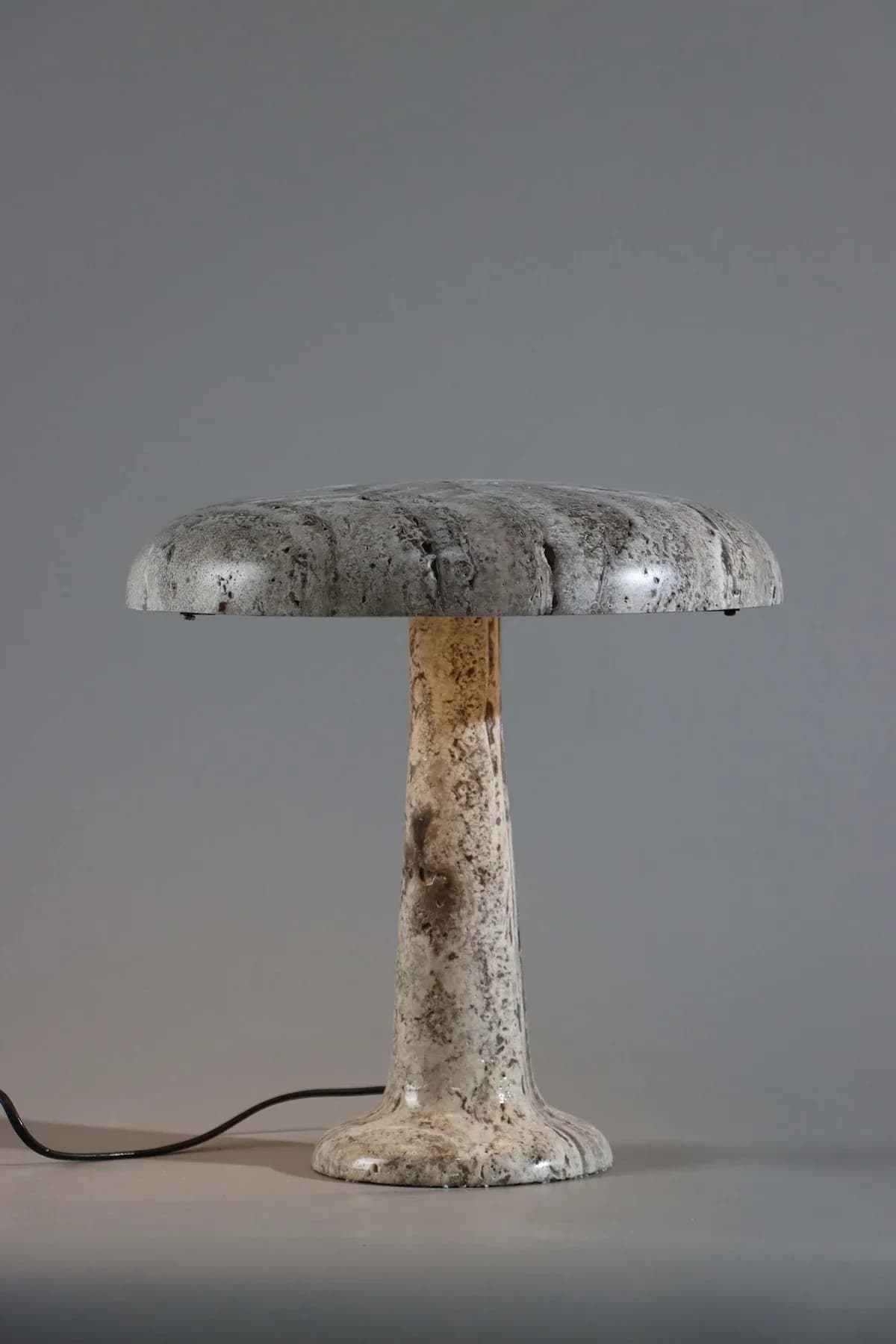 Kimberly marble table lamp in Silver Travertine, view 4