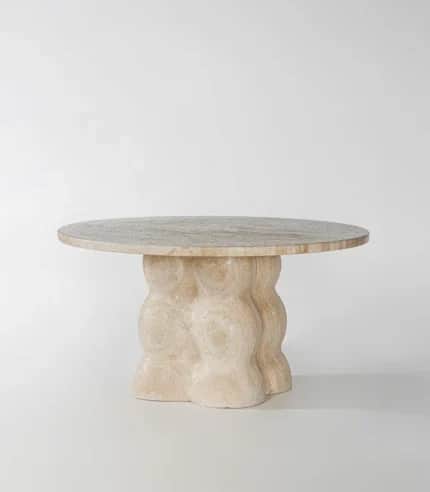 Adelita Travertino Table by Rozaik