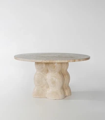 Adelita Travertino dining table