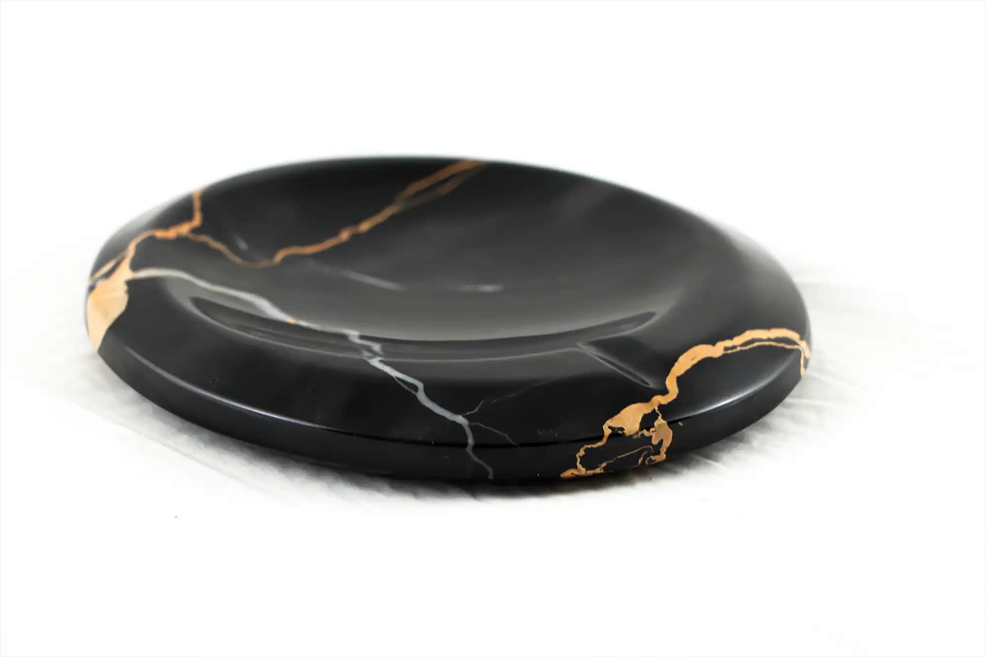 No Trouble handmade marble ashtray
