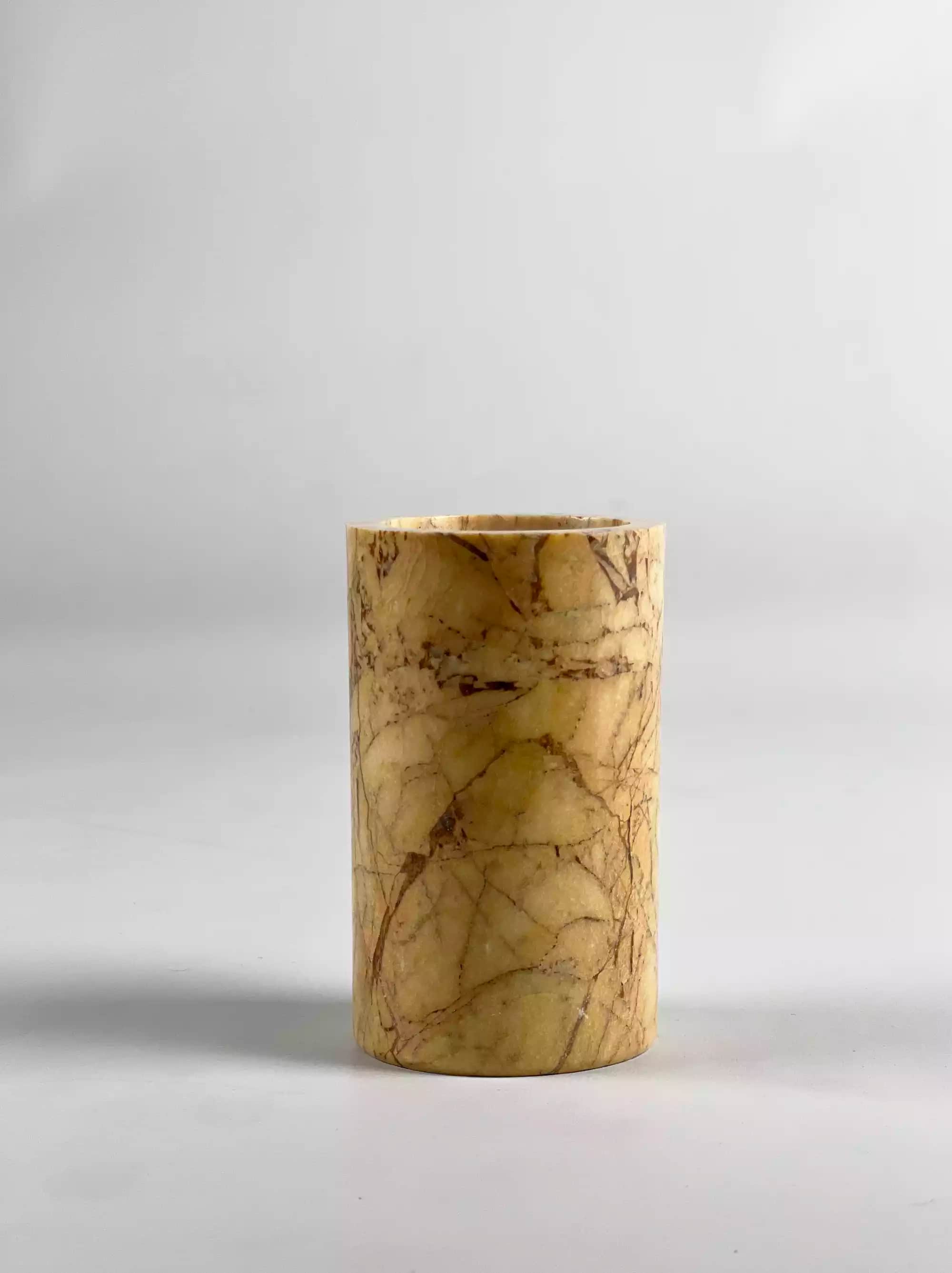 Amorous handmade marble candle holder