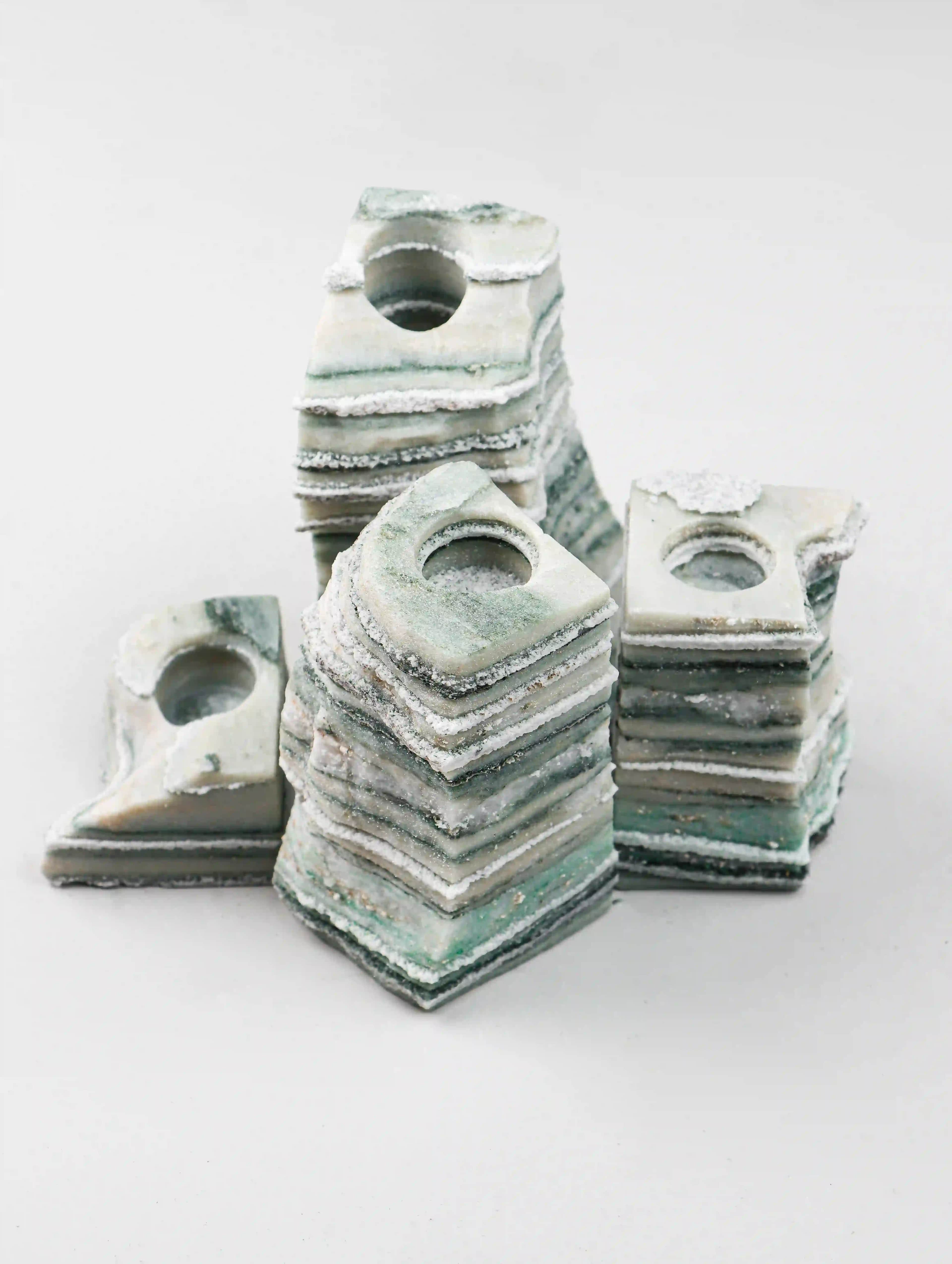 Profound handmade marble candle holder