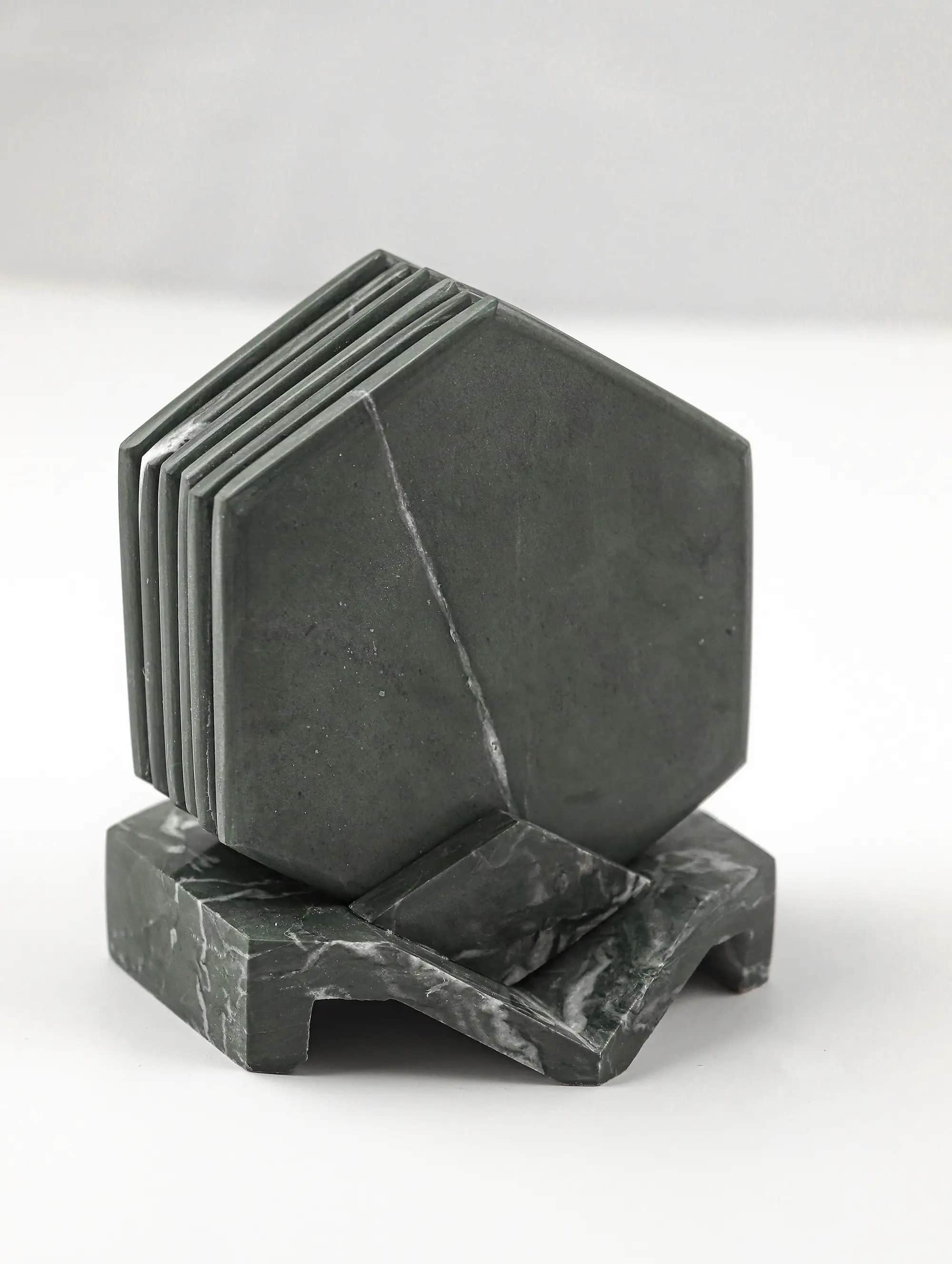 Moss handmade marble coaster