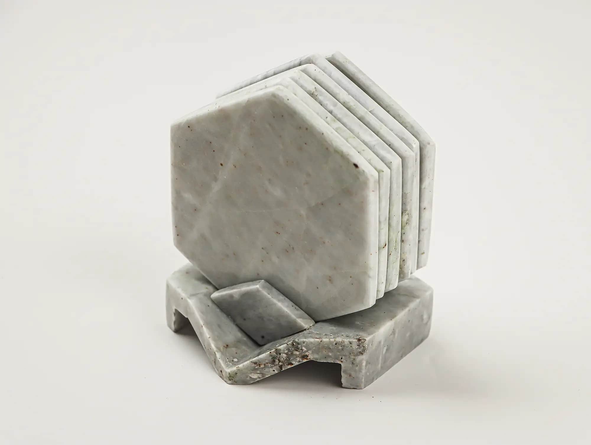 Nickel handmade marble coaster