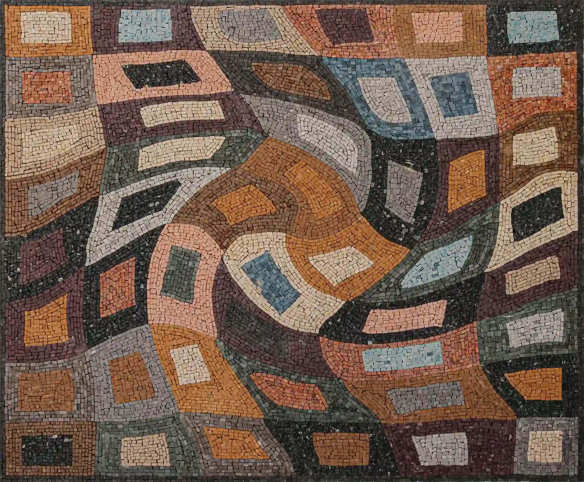 Déjà Vu II handmade marble mosaic (Abstract)