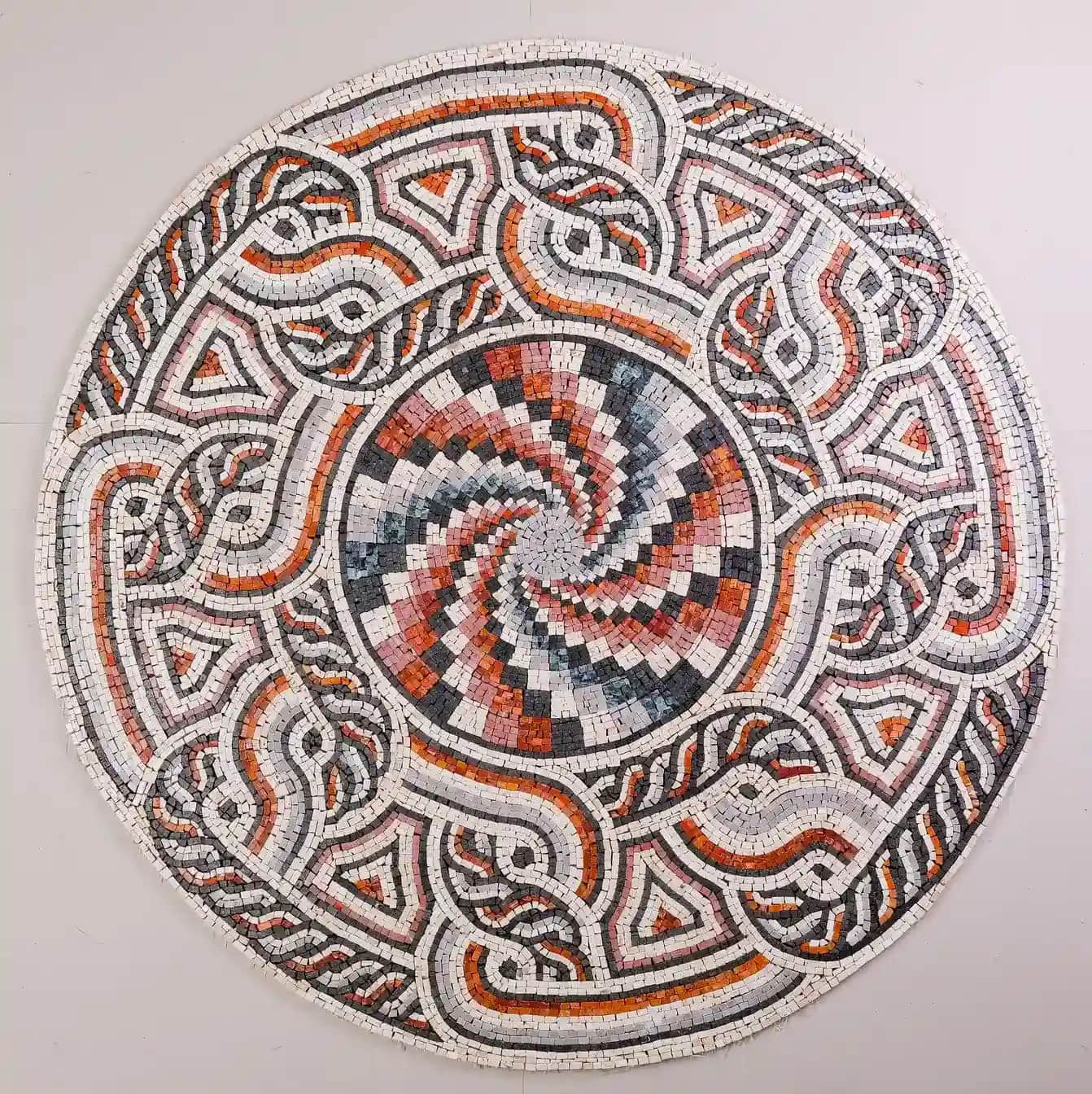 Roman Festival handmade marble mosaic (Abstract)