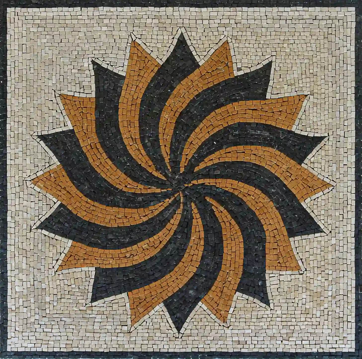 La Vue de l’arc de Triomphe handmade marble mosaic (Compass)