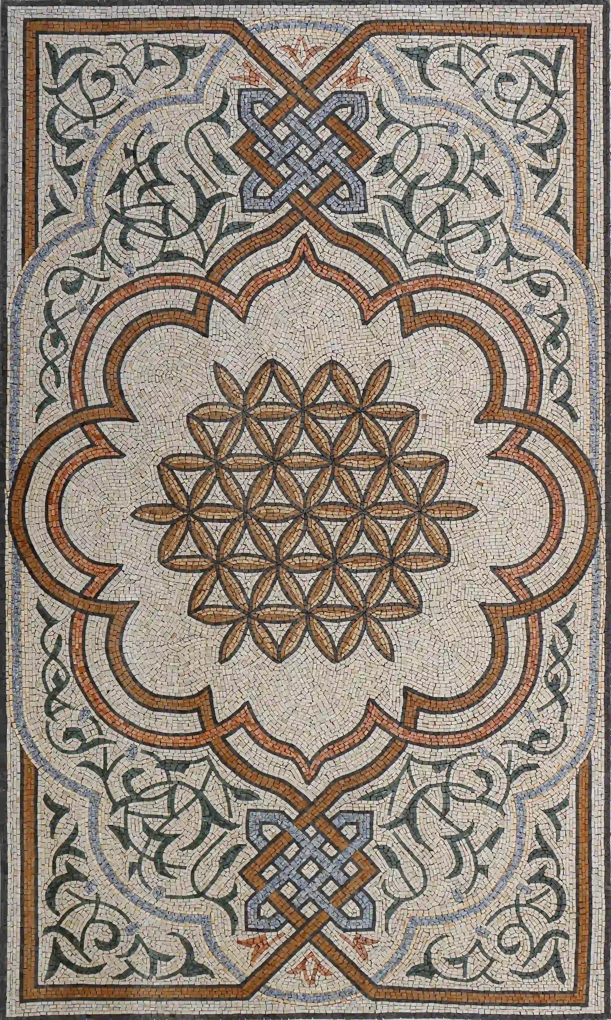 Naeem handmade marble mosaic (Compass)