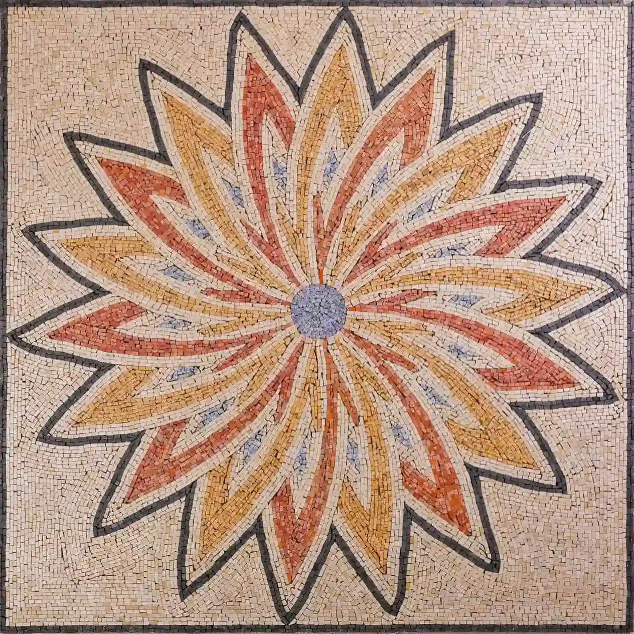 Shine handmade marble mosaic (Compass)