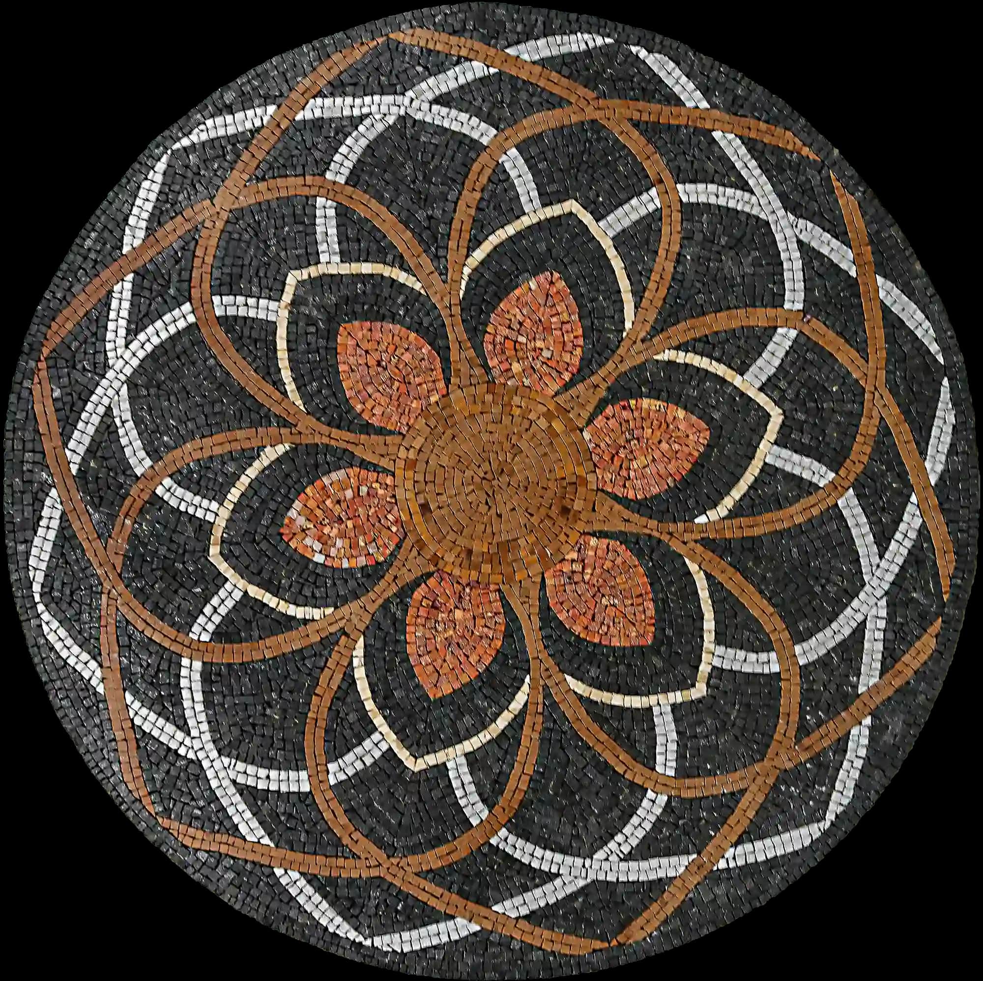 Sign of the Times handmade marble mosaic (Compass)