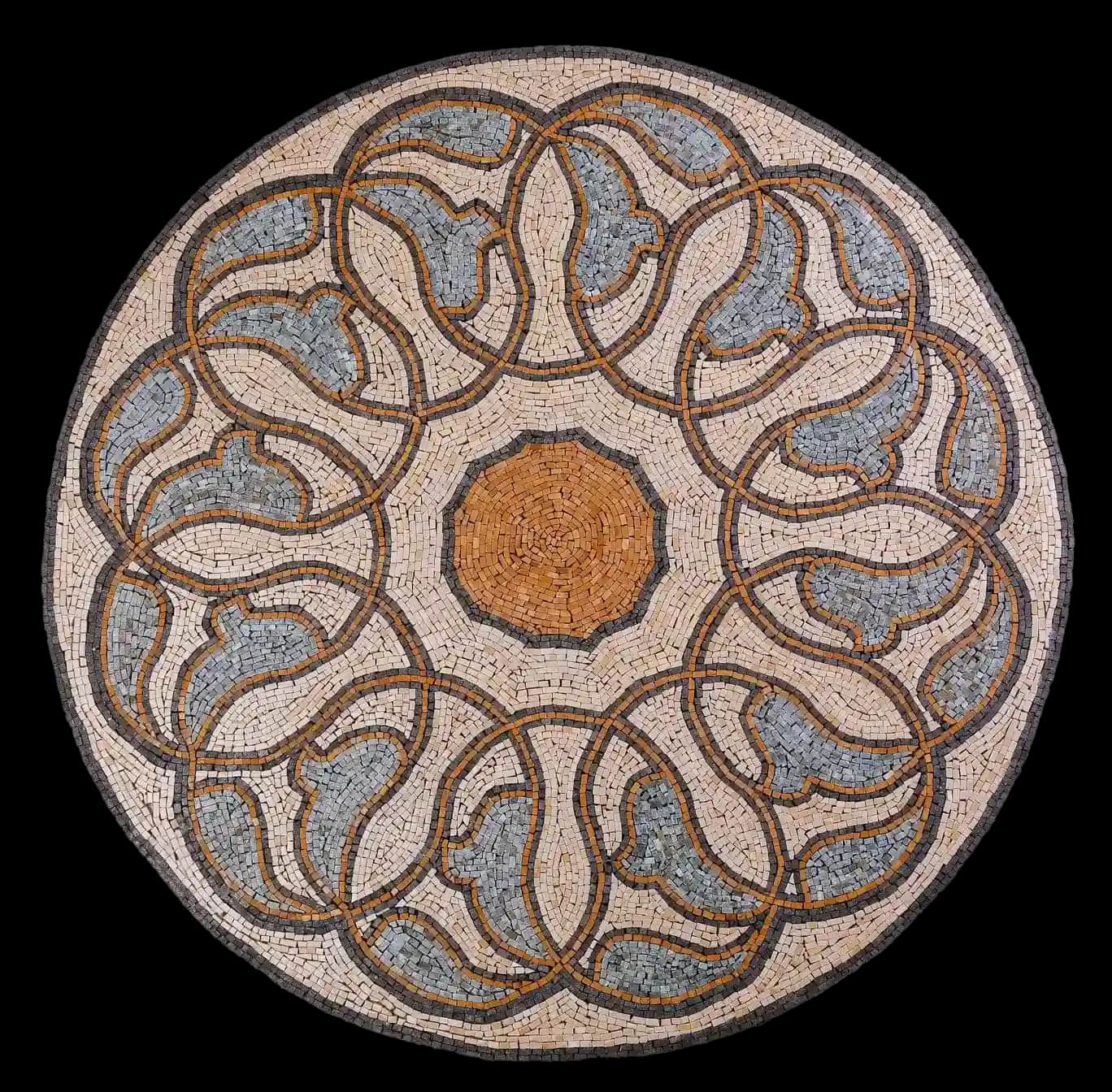 Strelitzia handmade marble mosaic (Compass)