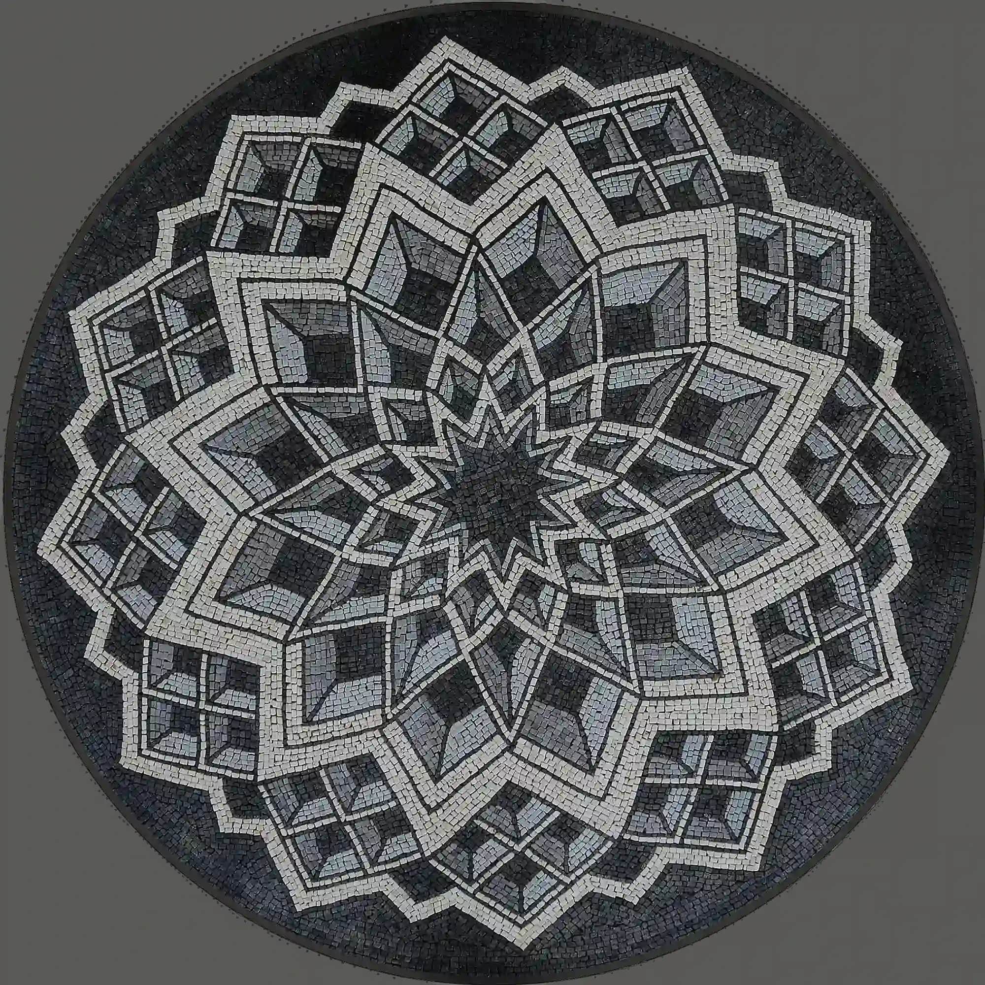 Black Stone handmade marble mosaic (Geometric)