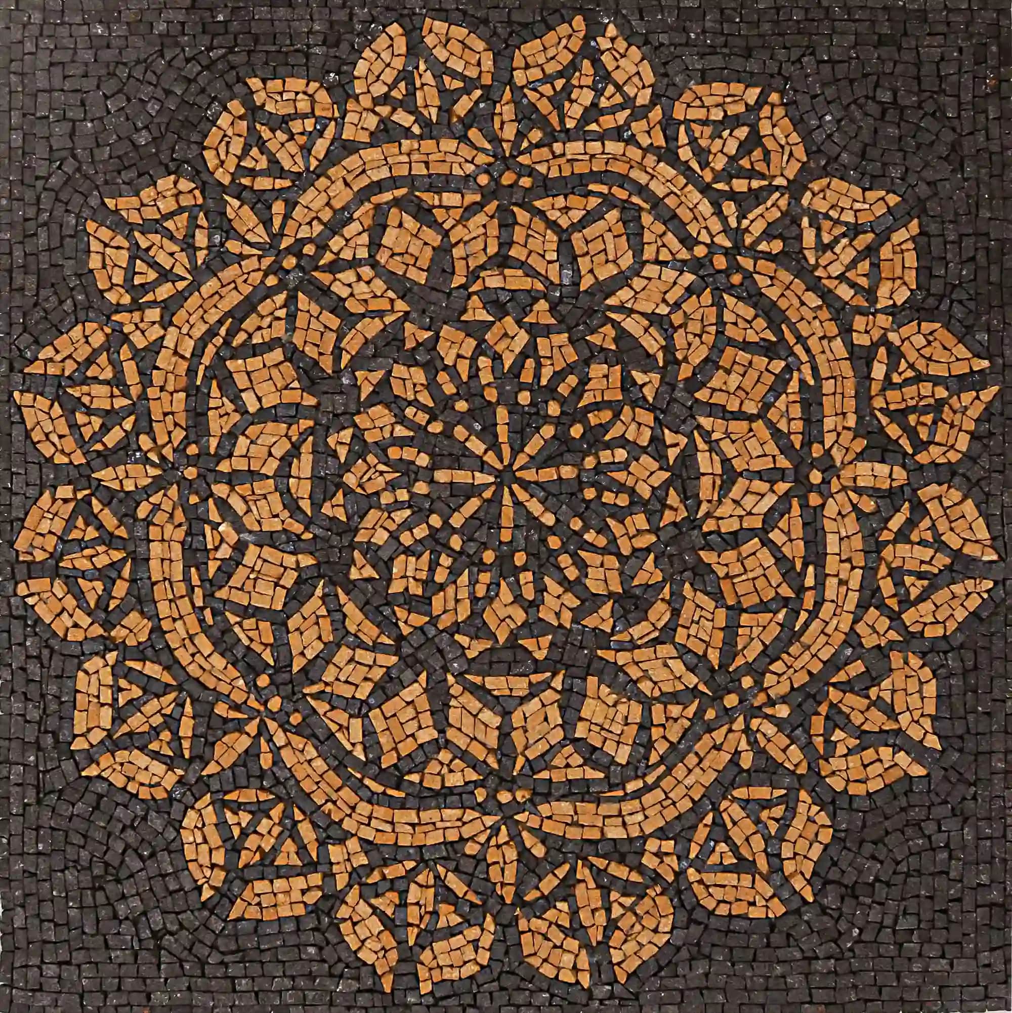 King of the Jungle handmade marble mosaic (Geometric)