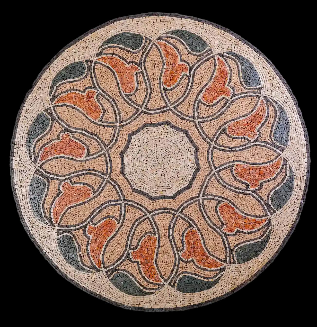 Strelitzia 2 handmade marble mosaic (Geometric)