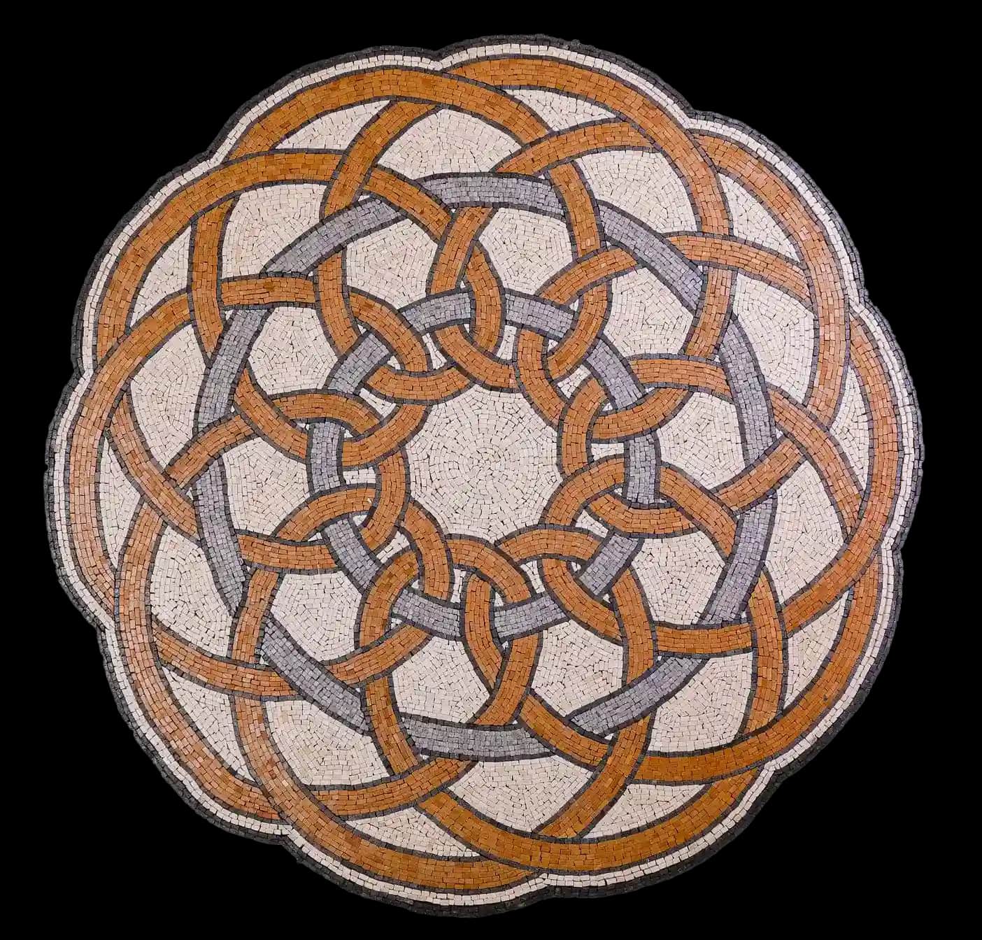 Tangle handmade marble mosaic (Geometric)
