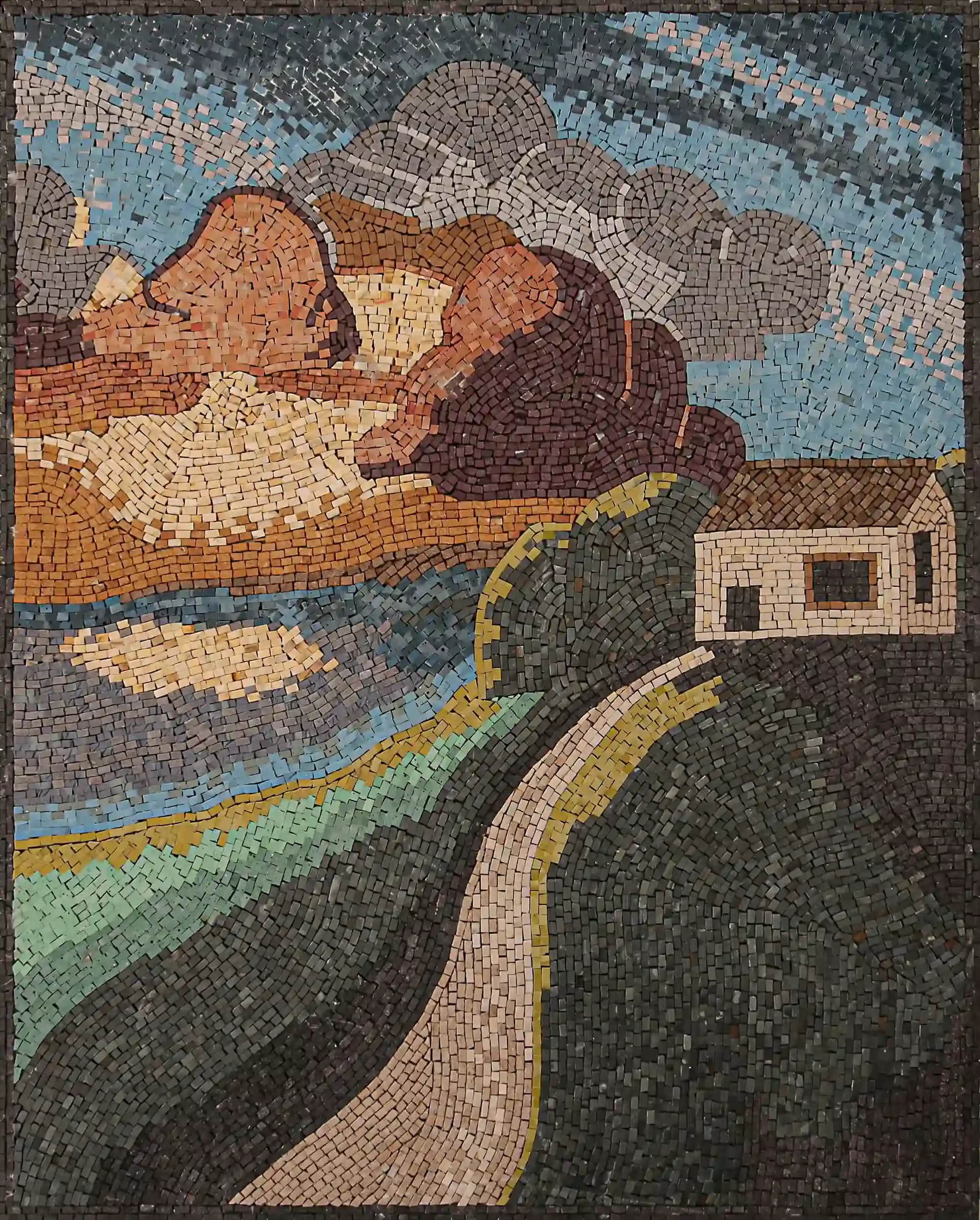 Far Far Away handmade marble mosaic (Nature)