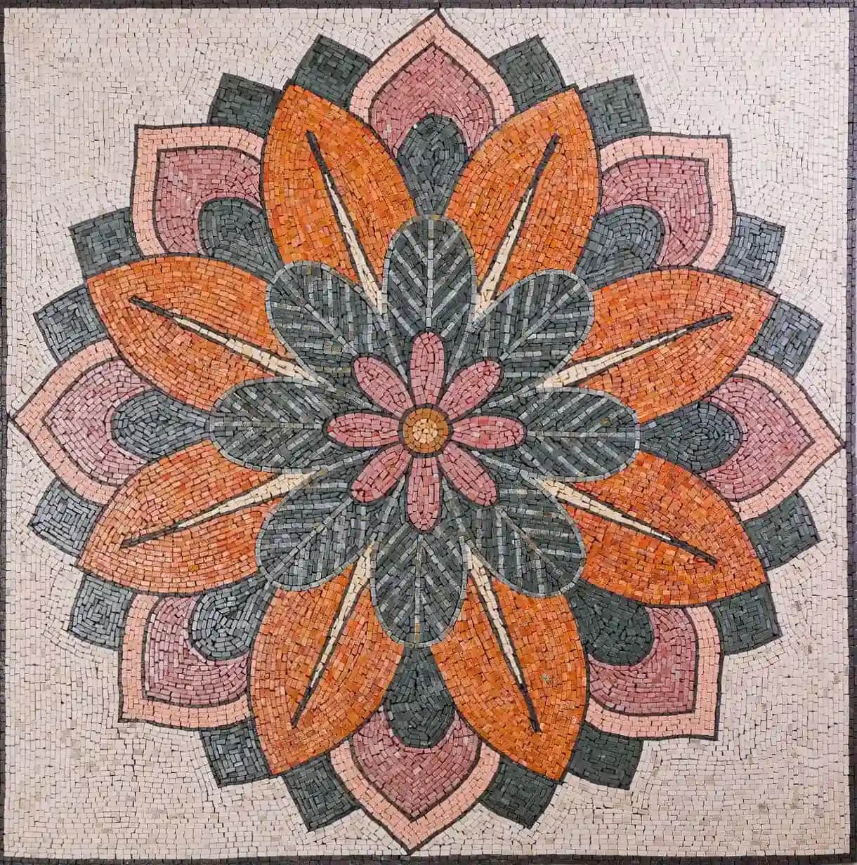 Flourish handmade marble mosaic (Nature)
