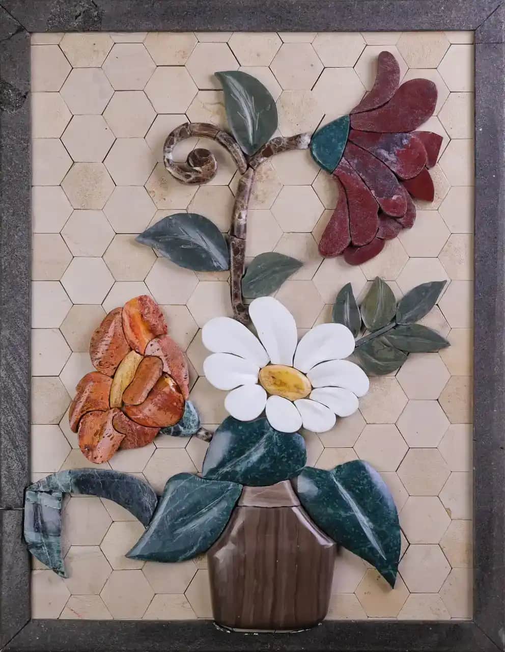 Implanted handmade marble mosaic (Nature)
