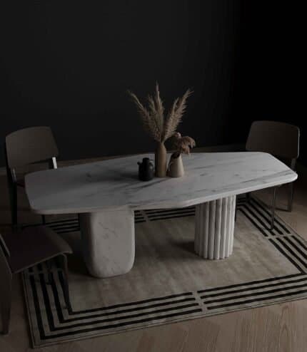 Archetypal Carrara Table by Delara Studio