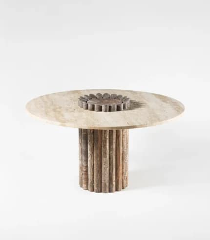 The Conquest Silver Travertino & Travertino by Delara Studio