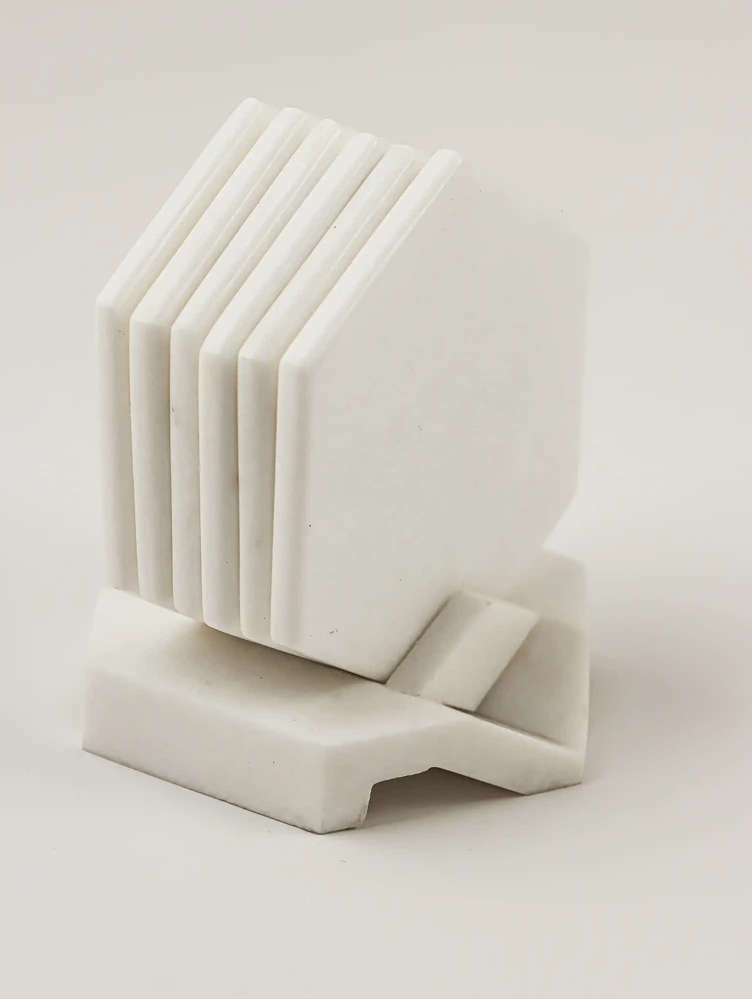 Milky handmade marble coaster
