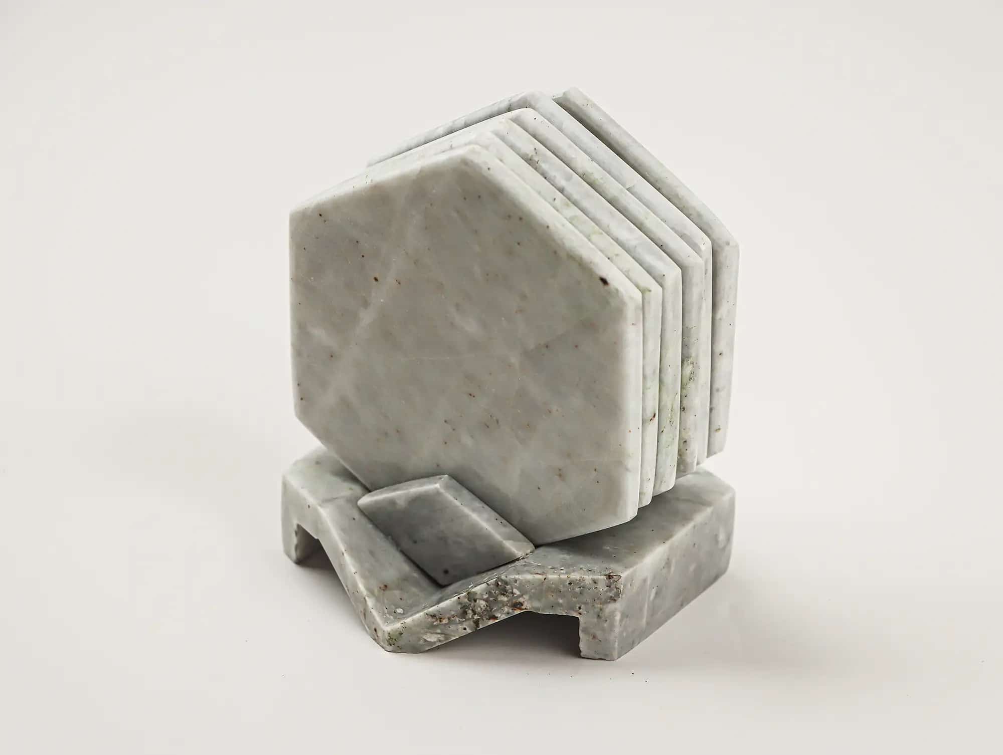 Nickel handmade marble coaster