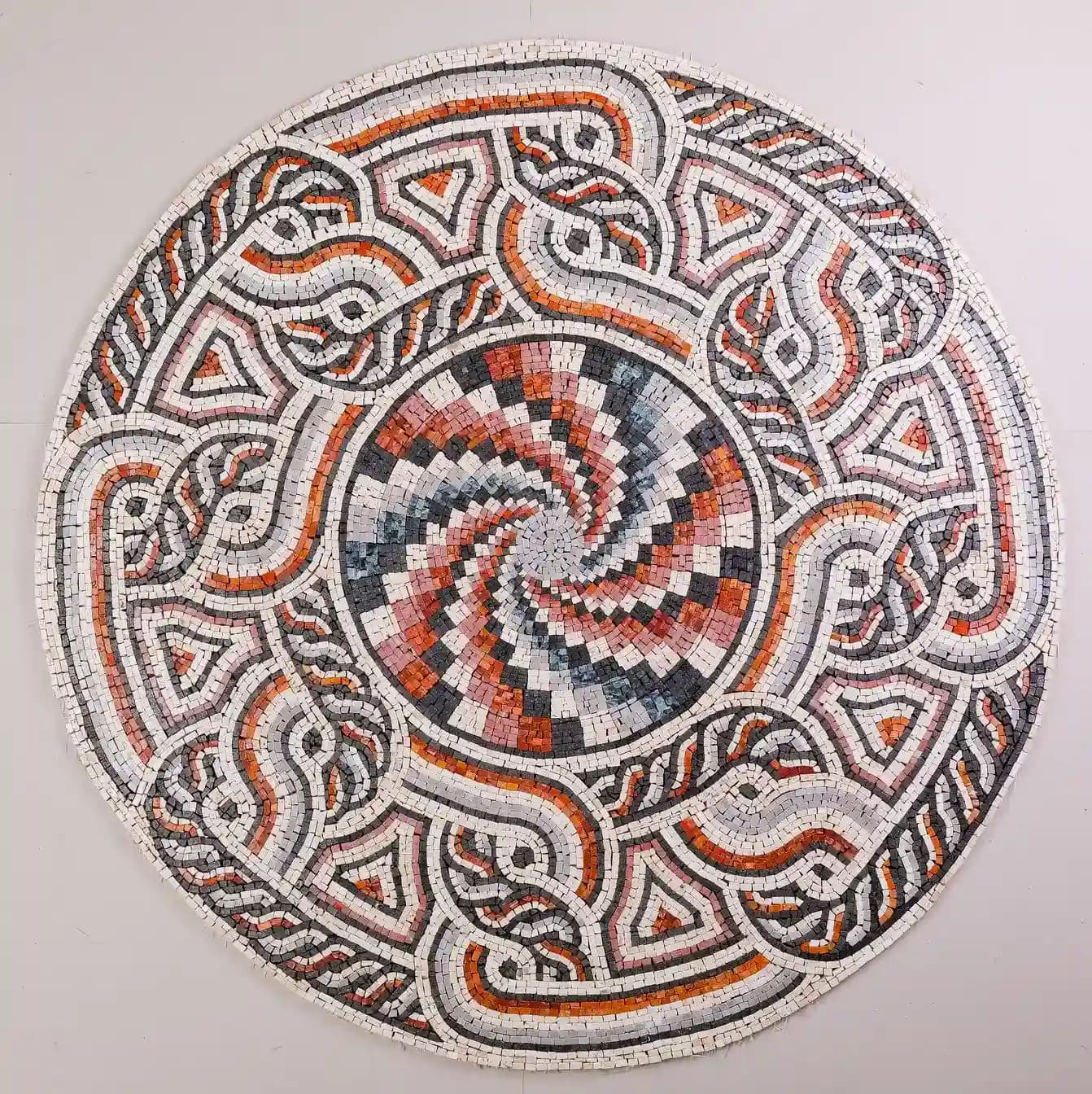 Roman Festival handmade marble mosaic (Abstract)