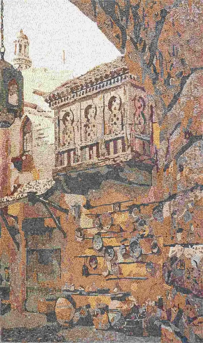 O Bairro Antigo – Mosaic Designs handmade marble mosaic (Architecture)