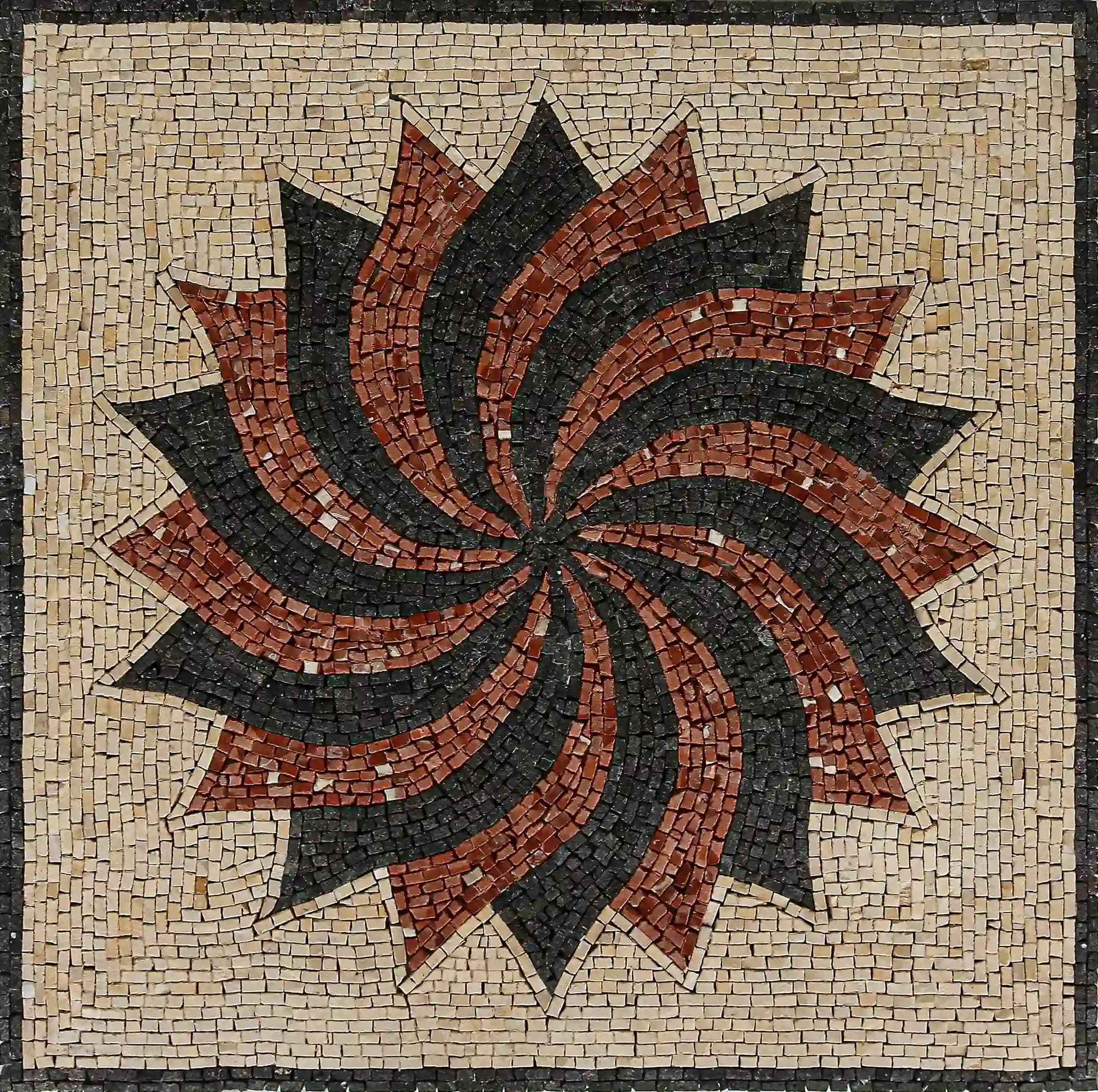 La Vue de L’arc de Triomphe 2 handmade marble mosaic (Compass)