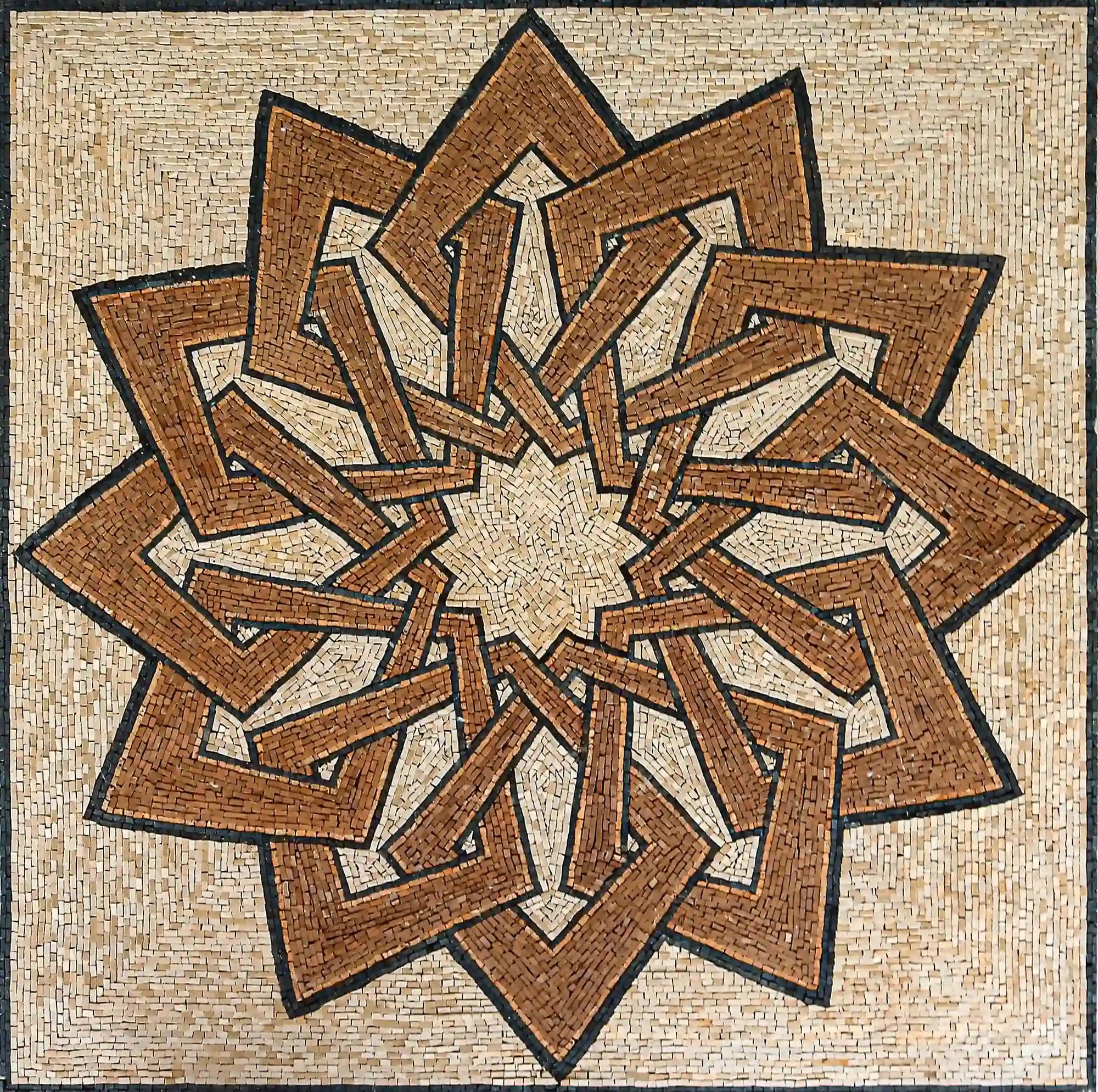 Unity handmade marble mosaic (Compass)