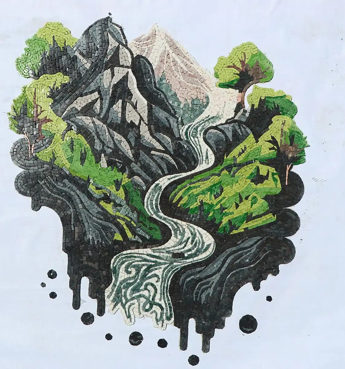 River – Mosaic Designs handmade marble mosaic (Nature)