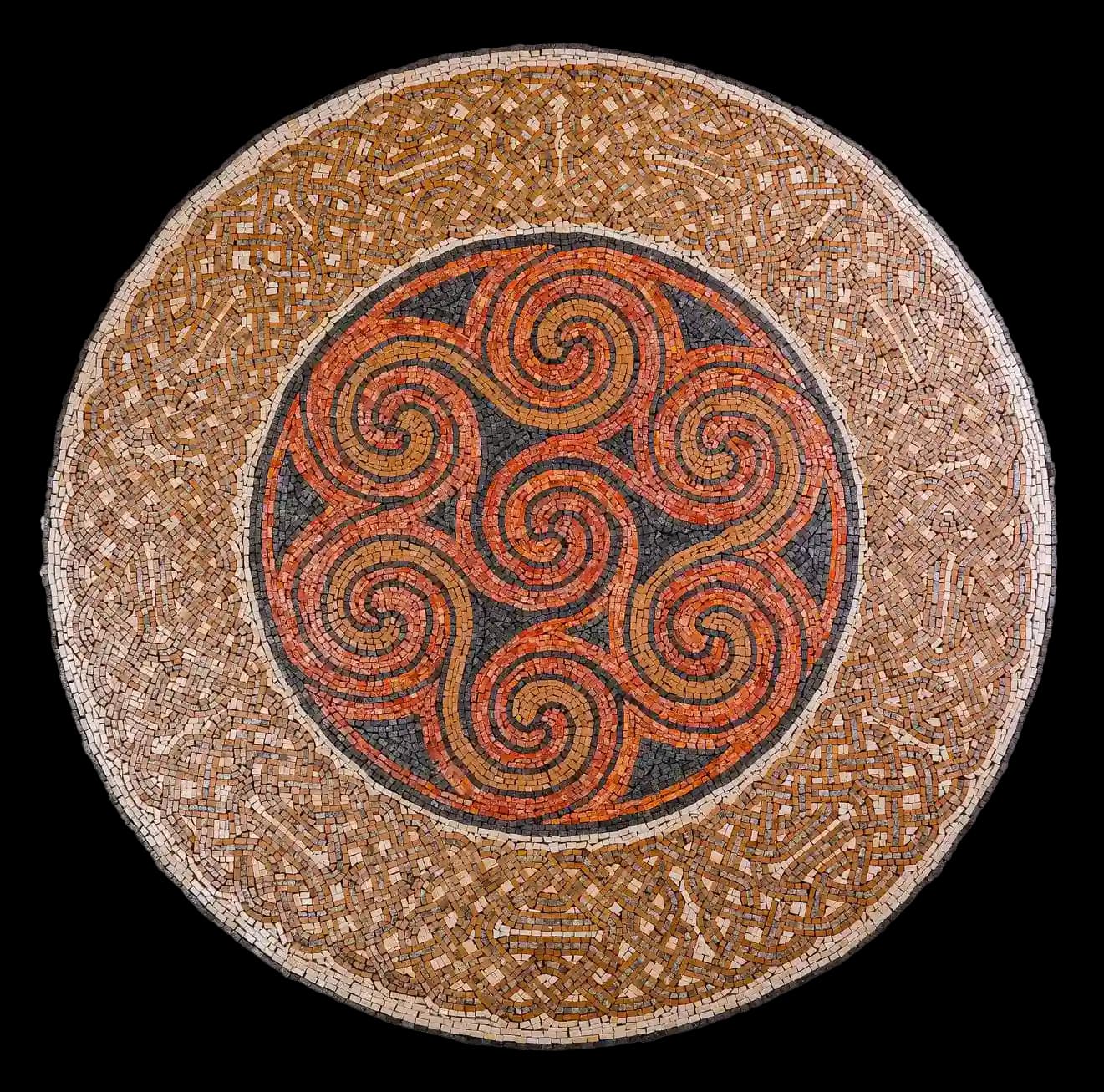 Triskelion handmade marble mosaic (Others)