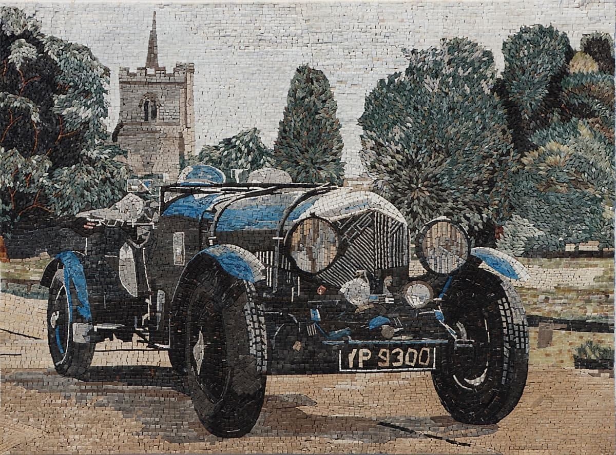 Antique Vehicle – Mosaic Designs handmade marble mosaic (Vehicles)