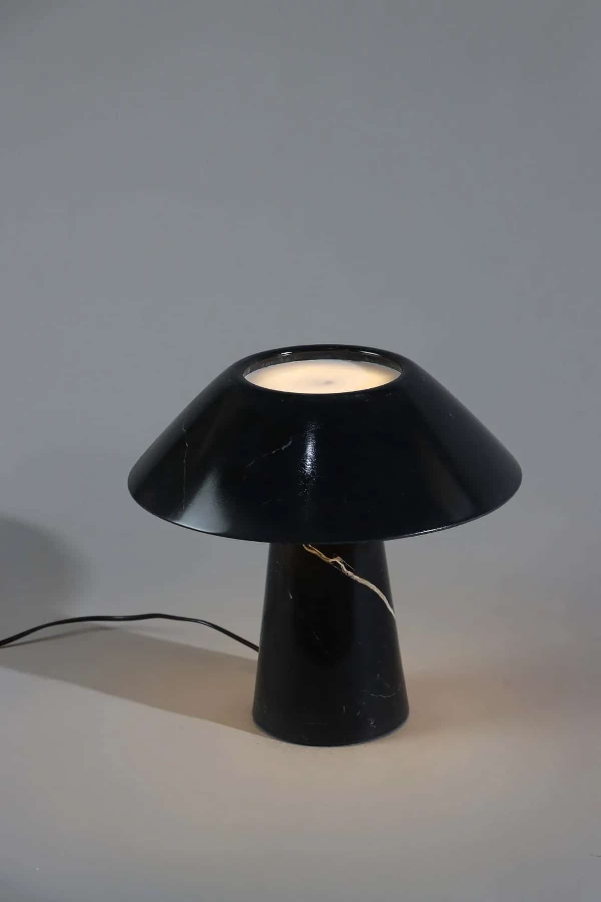 Tokyo marble table lamp in Nero Marquina