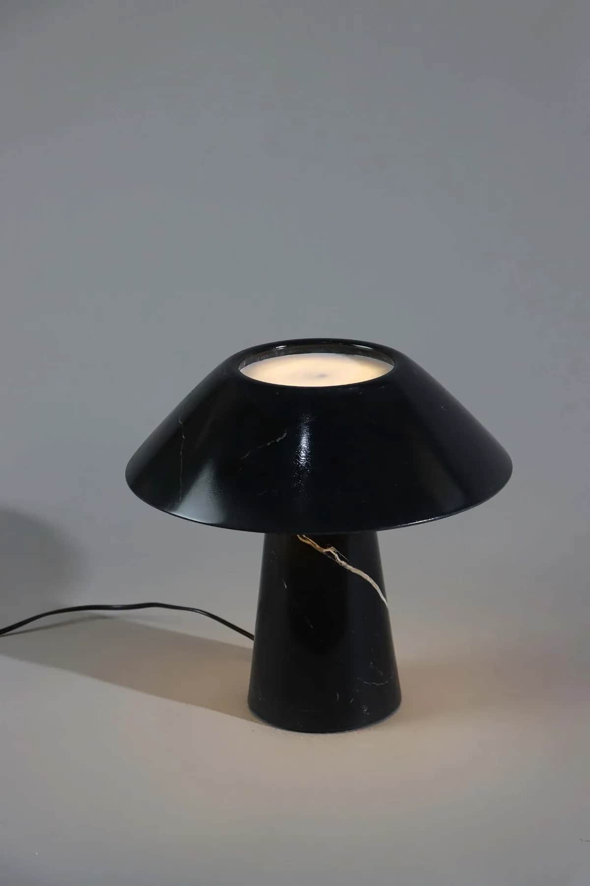 Tokyo marble table lamp in Nero Marquina