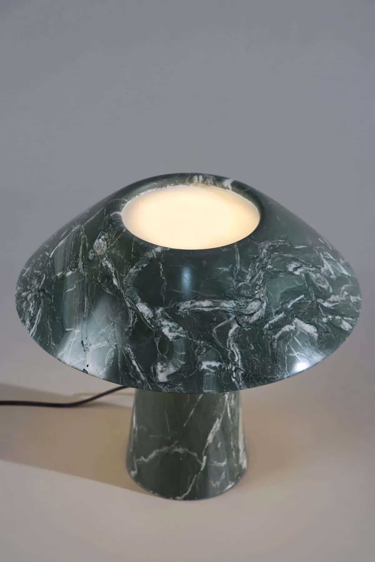 Tokyo marble table lamp in Verde Alpi