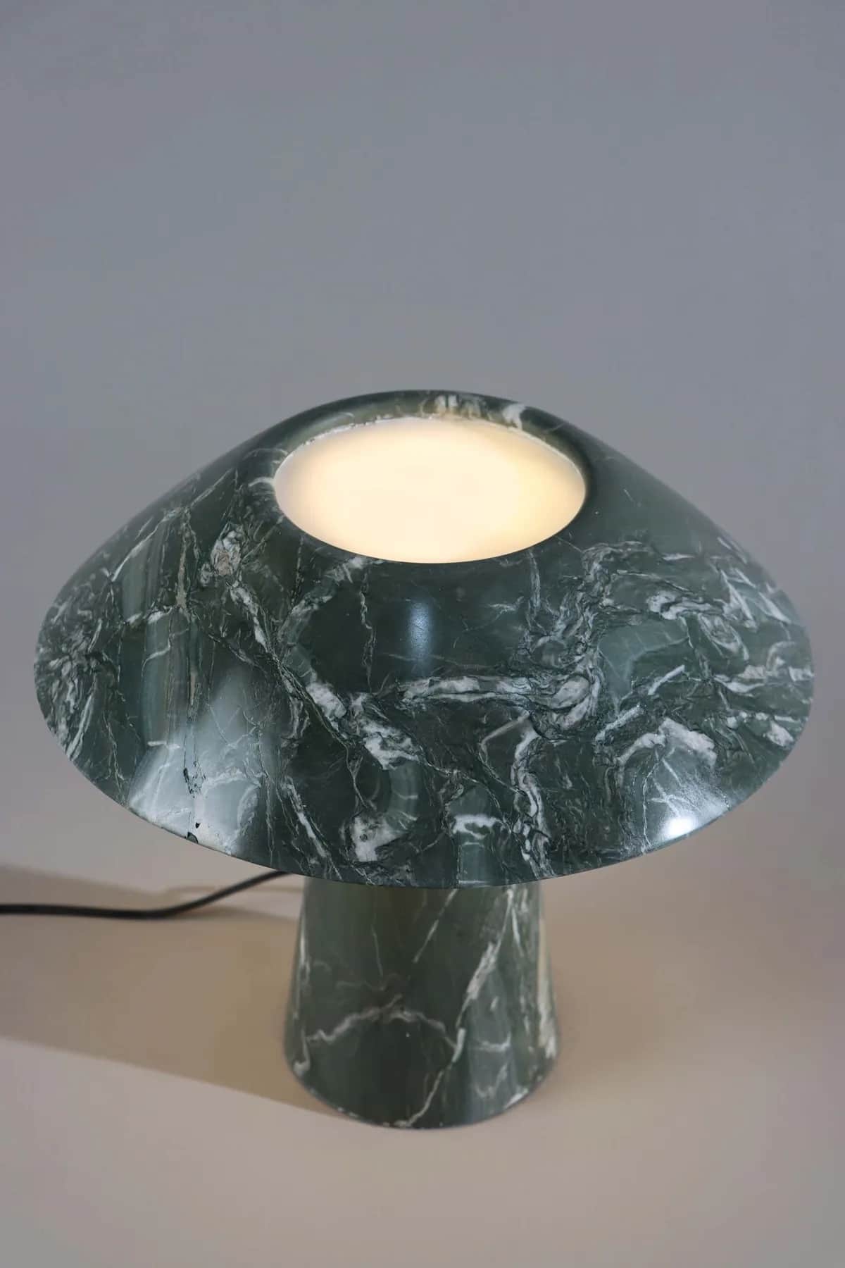 Tokyo marble table lamp in Verde Alpi