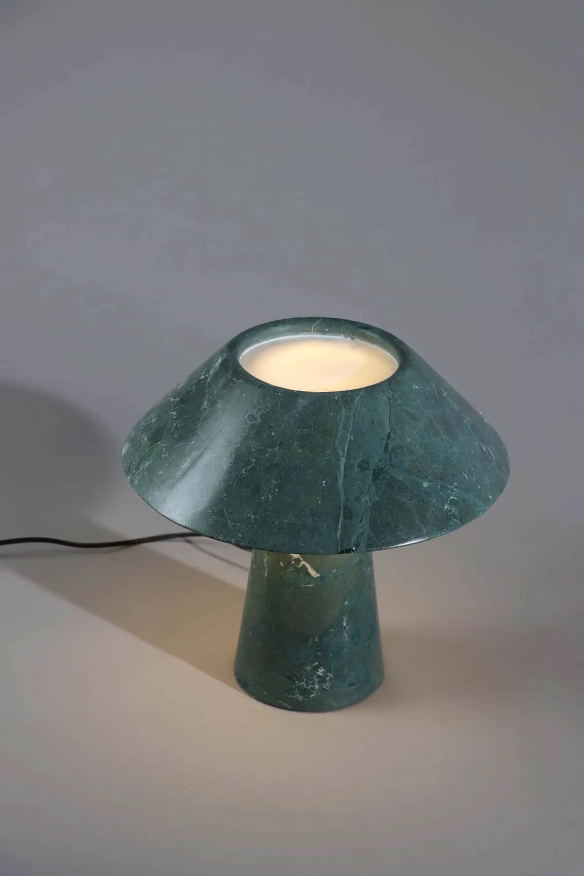 Tokyo marble table lamp in Verde Guatemala
