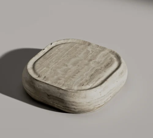 Obiva Luxury Marble Coffee Table with elegant curved design and smooth finish