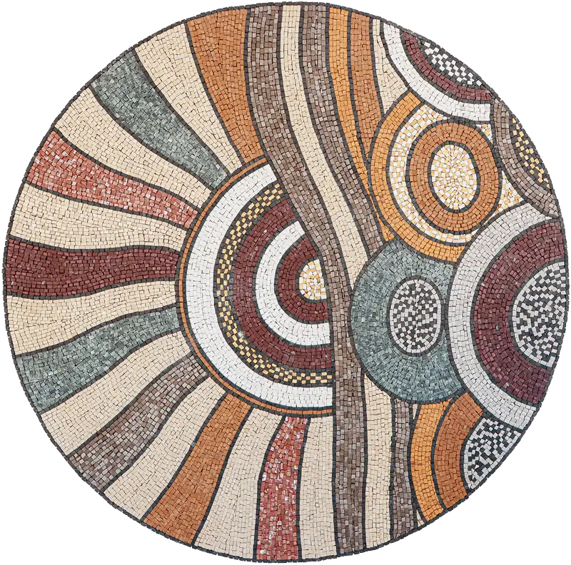 sunset-waves-mosaic-flooring Handcrafted Wave Pattern Flooring