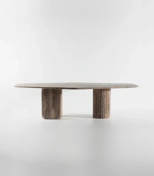 T03 Silver Travertine Coffee Table