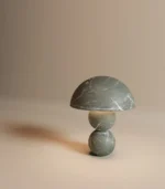 Pastel Green marble lamp in leathered finish