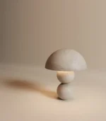 Vanilla Beige marble lamp with soft creamy texture